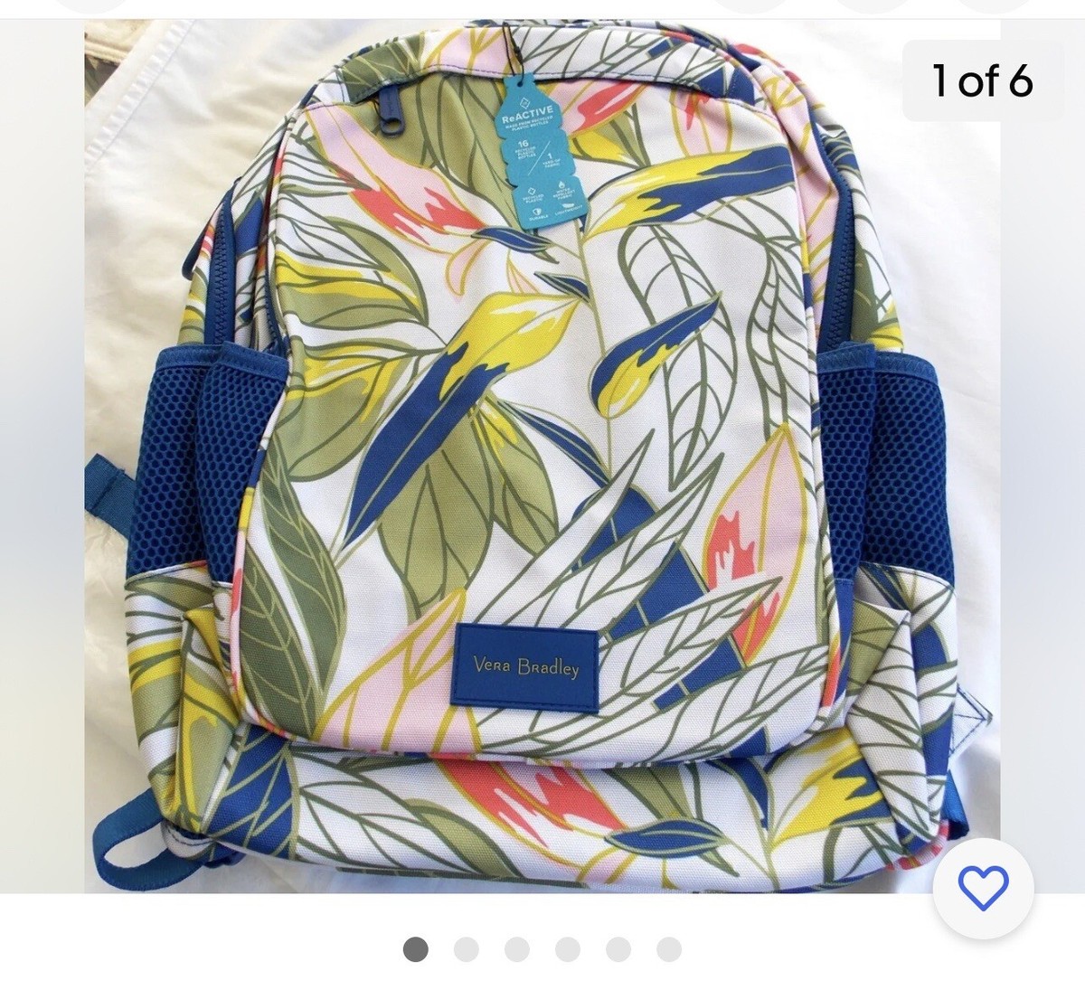 VERA BRADLEY NWT Rain Forest Grand Backpack Vera Bradley Rain Forest Leaves Grand Backpack Reactive  main image 2