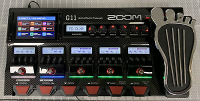 Zoom G11 Multi-Effects Processor W Expression Pedal for Electric Guitar W Case