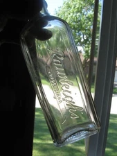 Vintage Rawleigh's Medicine Clear Glass  Bottle 8.5"