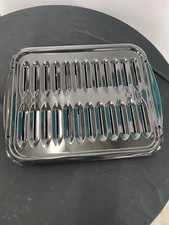 2-Piece Porcelain Broiler Pan in Black BRAND NEW. See pictures For Measurements