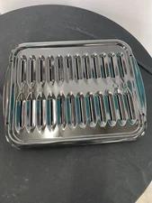 2-Piece Porcelain Broiler Pan in Black BRAND NEW. See pictures For Measurements