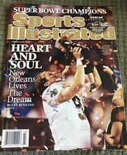 February 15, 2010 Drew Brees New Orleans Saints SPORTS ILLUSTRATED NO LABEL 