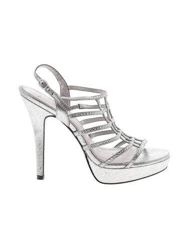 Adrianna Papell Women Silver Heels 8