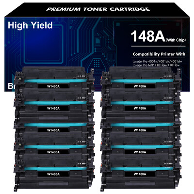 10PK W1480A 148A Toner Fit for HP Laser Jet Pro 4001dw 4001dn 4001n MFP 4101fdw