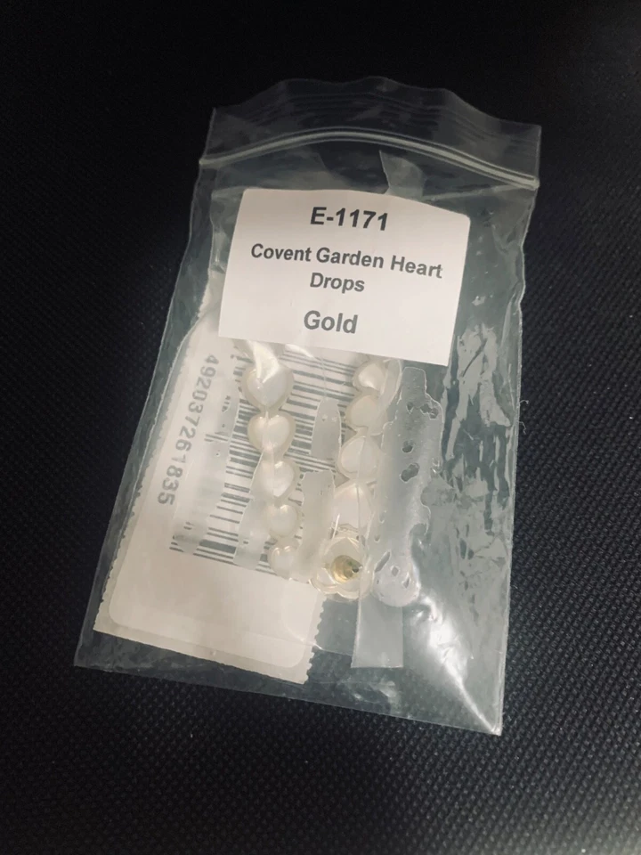 PENDIENTES COLGANTES NICOLA BATHIE PACTO JARDÍN MADREPERLA CORAZÓN 2 1/4" NUEVOS Foto 3 de 4