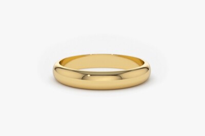 Goldring 585 14 Karat Ehering Trauring 3mm breit Band Ring Braut Gold Gelbgold