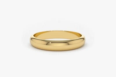 Goldring 585 14 Karat Ehering Trauring 3mm breit Band Ring Braut Gold Gelbgold - Bild 1 von 4