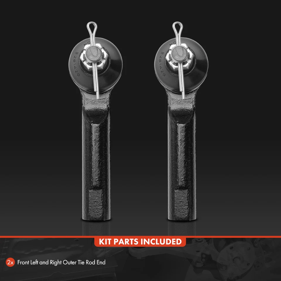 Set of 2 Front Outer Steering Tie Rod End for Nissan Altima 1993-1996 485202B000 - Image 3 of 4