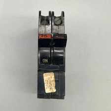 FEDERAL PACIFIC STAB-LOK 1 POLE CIRCUIT BREAKER KW-981, 2 Pole, 15A, Untested