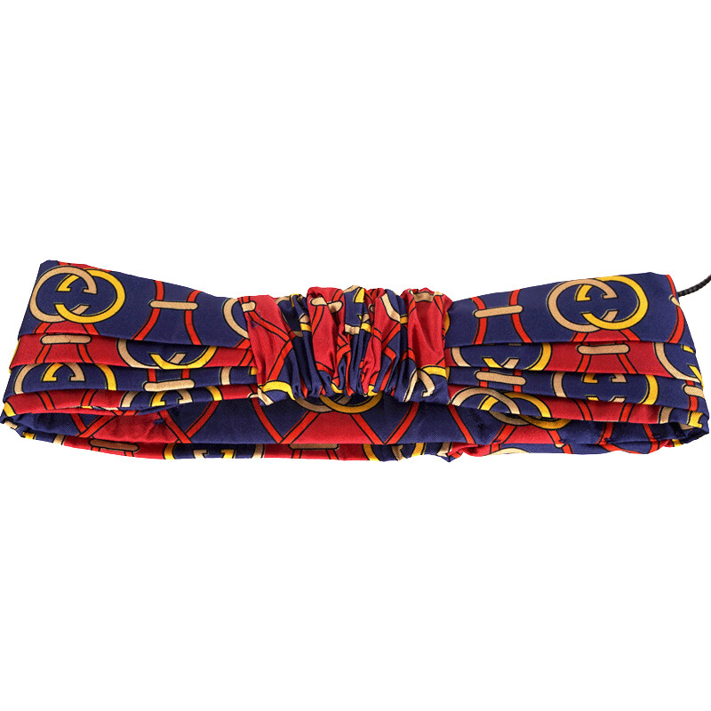 sz M NEW $450 GUCCI Blue & Red Rhombus GG LOGO PRINT Classic