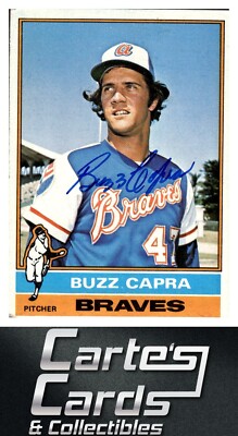 Buzz Capra 1976 Topps #153 Atlanta Braves TTM/IP Signed Autographed