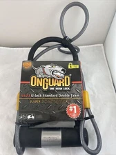 OnGuard 5523 U-Lock Standard Double Team 4.53” x9.06” - NEW ! Bonus Light-up Key