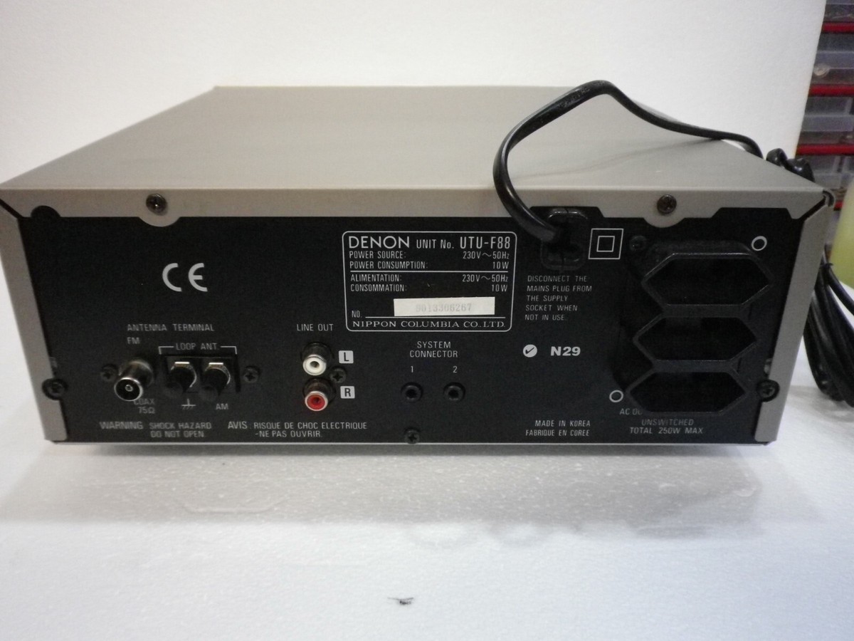 Chaîne HiFi Denon D-F88 Complète - UPA-F88, UCD-F88, UTU-F88 - Avec Notice Et Câbles