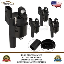 4 Round Ignition Coil For GMC 2007-2014 Yukon XL 1500 Sierra 1500 2500 3500 HD