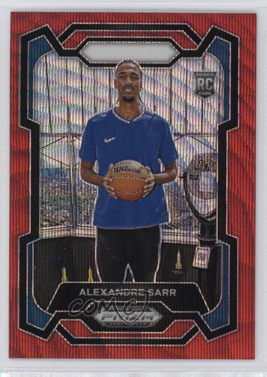 2024-25 Panini Prizm Draft Picks Red Wave Prizm Alexandre Sarr #52 0n64