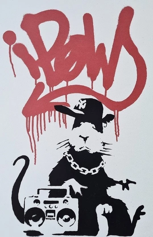 BANKSY * Gangsta Rat * 70 x 50 cm * Lithografie * Kunstdruck *limitiert # xx/150 - Bild 2 von 4
