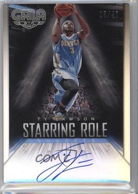 2014-15 Panini Gala Starring Role Signatures 15/47 Ty Lawson #1 Auto 3z3