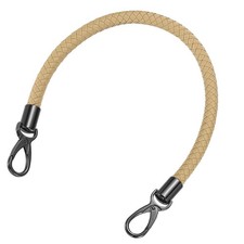 50cm Short Leather PU Braided Purse Replacement Handle - Apricot, Black
