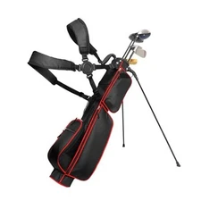 Golf Bag Lightweight Carry Bag, Dual Strap Golf Stand Bag with 6 2 way-red