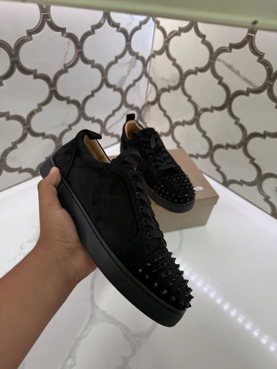 Christian Louboutin Women's Leather Upper Black Casual Shoes for