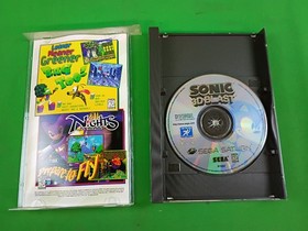 Sonic 3D Blast (Sega Saturn, 1996) Complete CIB Manual & Reg Card - Broken Hinge