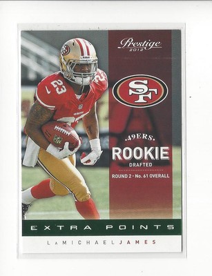 2012 Prestige Extra Points Green #249 LaMichael James RC Rookie 49ers /25 