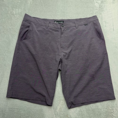 Travis Mathew Shorts Herren 40 lila grau Micro Stripe Performance Golf Stretch - Bild 1 von 6