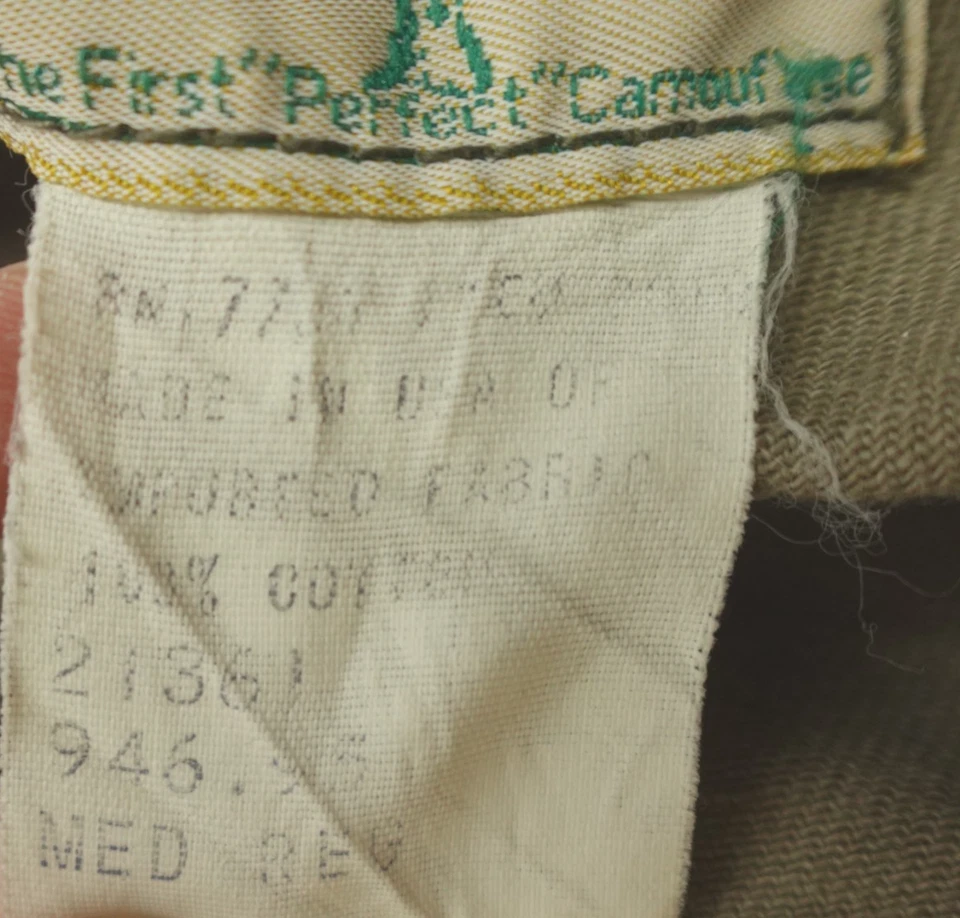 Mossy Oak Bottomland Coveralls Medium Camo Unlined Vintage USA - Image 4 of 4