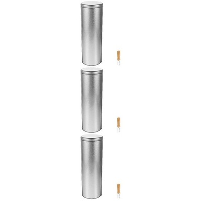 3Pcs Silver Metal Container with Lid Reusable Small Storage Canisters