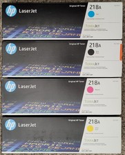 New HP 218A Black/Cyan/Magenta/Yellow Toner Cartridge - 4 Pack / Sealed