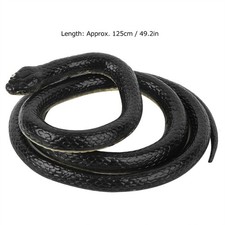 .Soft Rubber Artificial Snake Toy Fake Snake 1.25m Prank Toys Halloween Party