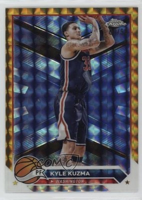2023-24 Topps Chrome Gold Geometric Refractor 1/50 Kyle Kuzma #139 pe8