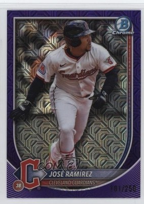 2025 Bowman Chrome Mega Box Purple Mojo Refractor Jose Ramirez José Ramírez 8d4
