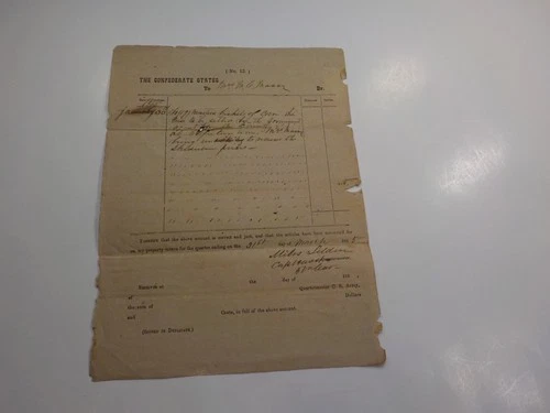 Civil War Confederate Document 1865 3rd Virginia Cavalry Bushels Corn Signature
