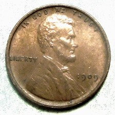 1909 Wheat Cent BU BRILLIANT UNCIRCULATED Brown 1st Year Lincoln Penny LUSTROUS 