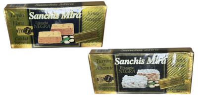 Sanchis Mira Turron Combo Pack 1 Jijona & 1 Alicante. Pack of 2