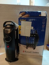 650W Oil Filled Radiator, 5 Fin Portable Electric Heater - Black,