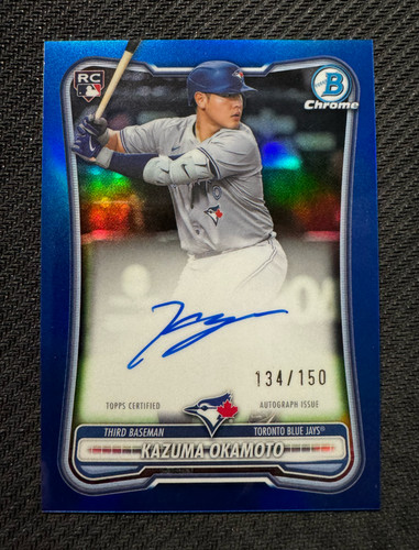 Kazuma Okamoto 2026 Bowman Chrome Rookie Auto Blue /150 CRA-KO RC Blue Jays