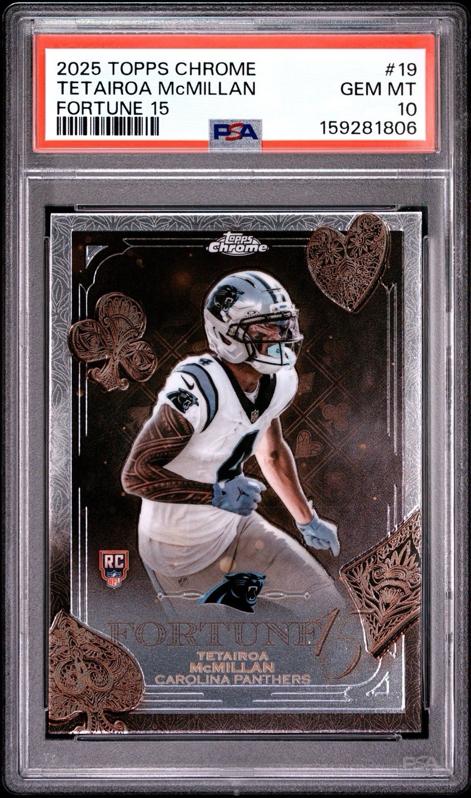 Tetairoa McMillan Topps Chrome Fortune 15 #19 Base