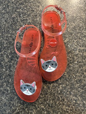 Katy Perry Geli Kitty Cat Sandals Pink/Red GRAY CAT Women s Size 9 NEW