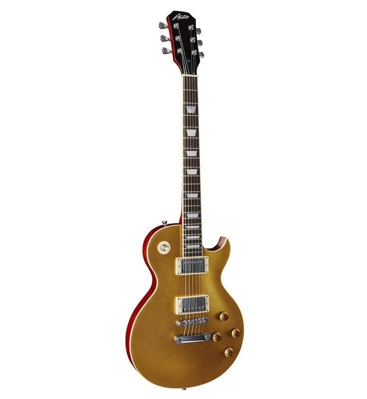 Austin Super 6 Archtop Single Cutaway Electric Guitar – Gold Top