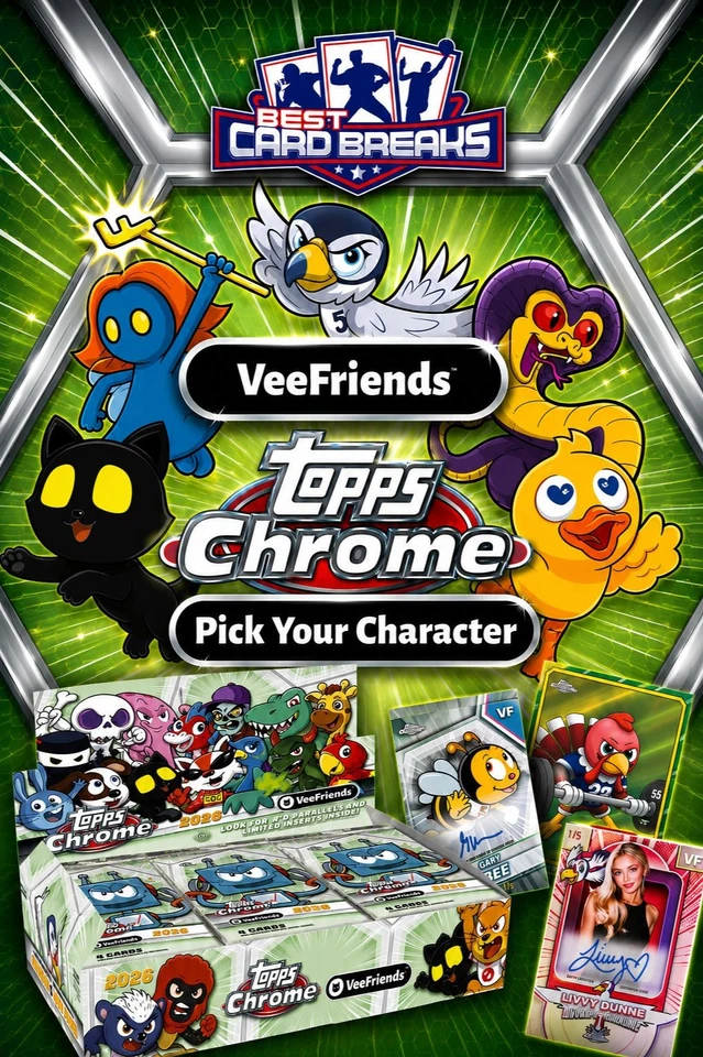 2026 Topps Chrome Veefriends 12 Box Case Pick Your Character #1!