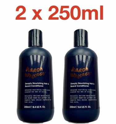 Aaron Wallace Deeply Nourishing Hair & Beard Conditioner for Afro Hair 2 x 250 ml