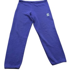 VTG Russell Athletic Sweatpants Men Large Purple USA Made Drawstring Straight