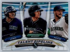 2018 Bowman #TP-SEA Max Povse / Kyle Lewis / Braden Bishop Talent Pipeline