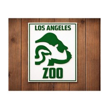 Los Angeles Zoo Sign LA California Animal Logo Snake Rhino Gorilla