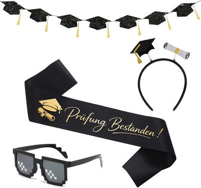 Abschluss Deko Set, Abitur 2026 Geschenke, Prüfung Bestanden Schärpe, Abschluss