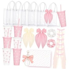 6 Set Baby Shower Game Prizes for Winners Coquette Bow Thank You Gift Bulk
