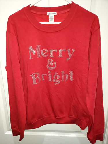 Damen-SWEATSHIRT GROSS WEIHNACHTEN rot MARKE MERRY & BRIGHT BETTER TOGETHER schön!