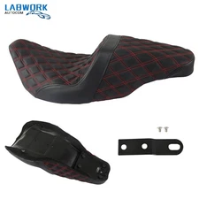 RED STITCH 2-Up Driver & Passenger Seat For Touring Models 2008-2023 Road King